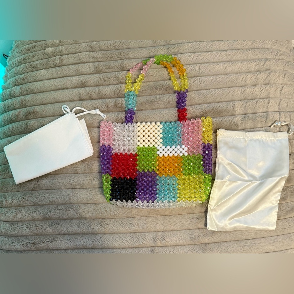 NWOT Colorblock
Bead Tote - Handbag